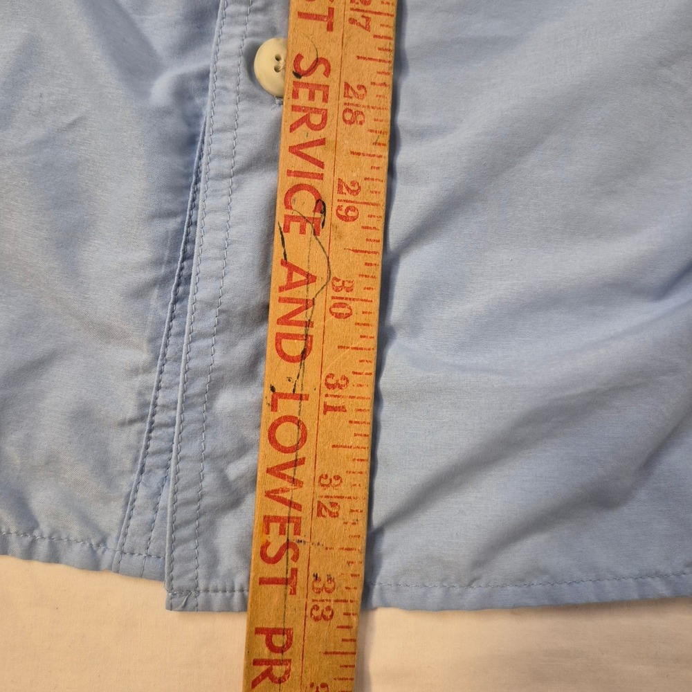 ExOfficio Fishing Shirt Mens XXL Light Blue Long Sleeve Nylon Vented Lightweight - Picture 9 of 10
